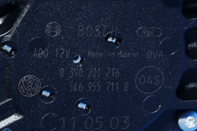 Viskermotor bakrute til VW Golf VI 2008-2012 (BOSCH|0 390 201 216|5K6 955 711 B|)