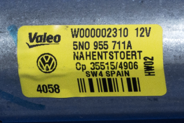 Viskermotor bakrute til VW Tiguan 2007-2011 (Type I, Fase 1) (VAG|5N0 955 711 A|)