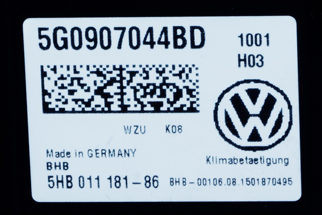 Varmeapparat betjening til VW Golf VII 2012-2017 (Fase 1) (VAG|5G0 907 044 BD|)