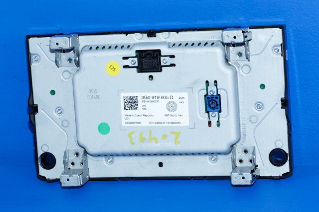 Bilstereo navigasjon betjeningspanel til VW Golf VII 2012-2017 (Fase 1) (VAG|3G0 919 605 D|)