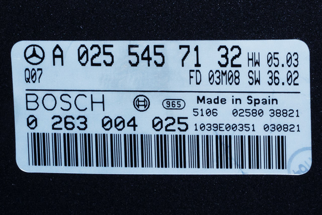 Styreenhet parkering til Mercedes E-Klasse 2002-2006 (Fase 1) (W211) (W211) (BOSCH|0 263 004 025|A 025 545 71 32|)