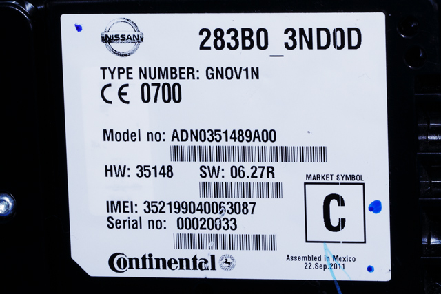 Styreenhet diverse til Nissan Leaf 2011-2017 (Type I)  (NISSAN|283B0-3ND0D|)