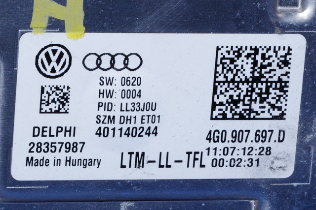 Styreenhet lys (LCM - Light Control Module) til Audi A4 2007-2014 (Type IV) (B8) (B8) (VAG|4G0 907 697 D|)