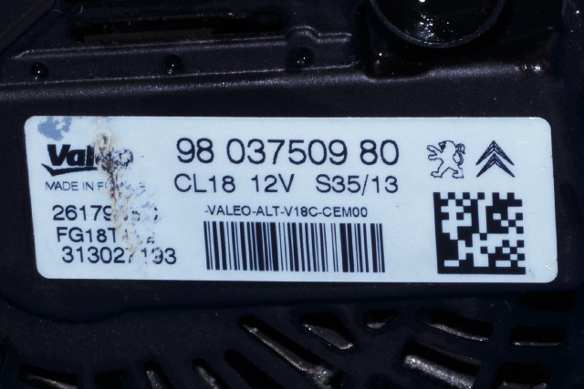 Dynamo diesel til Toyota Proace 2013-2016 (Type I)  (PSA|98 037509 80|)