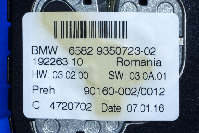 Bilstereo navigasjon betjeningspanel til BMW 4-Serie 2013-2020 (F32/F33/F36) (F32/F33/F36) (BMW|9 350 723|)