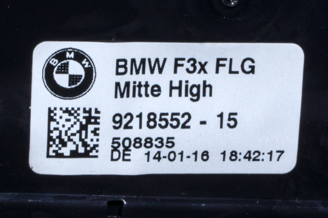 Dashbord friskluftdyse midtkonsoll til BMW 4-Serie 2013-2020 (F32/F33/F36) (F32/F33/F36) (BMW|9 218 552-15|)