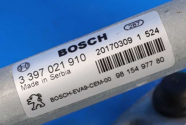 Viskermotor frontrute komplett m/overføring til Citroën C3 2016-->> (Type III) (BOSCH|0 390 241 589|)