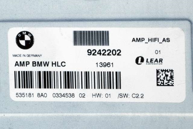 Bilstereo forsterker til BMW 1-Serie 2011-2015 (Fase 1) (F20/F21) (F20/F21) (BMW|9 242 202|)