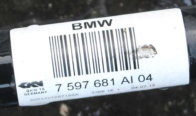 Drivaksel venstre bak, diesel/manuell til BMW 4-Serie 2013-2020 (F32/F33/F36) (F32/F33/F36) (BMW|7 597 681|)