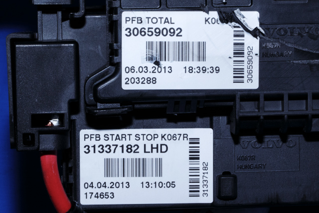 Sikringsboks til Volvo S80 2006-2013 (Type II, Fase 1) (VOLVO|30659092|)