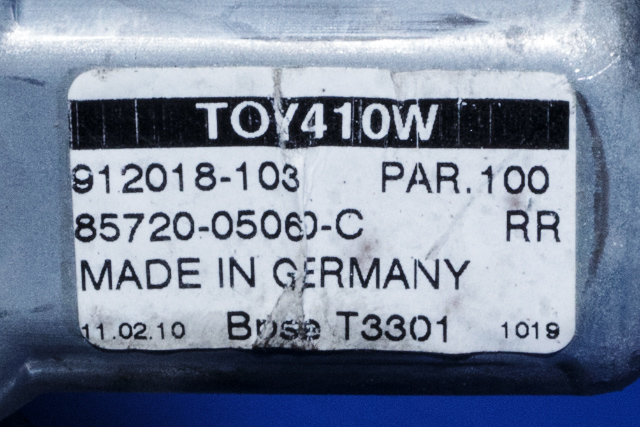 Ruteheis venstre bak til Toyota Avensis 2009-2015 (Type III, Fase 1)  (DENSO|961920-100|85701-02010|)