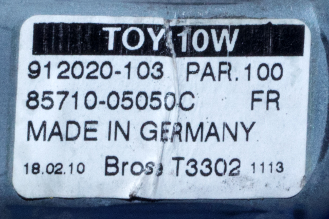 Ruteheis høyre foran til Toyota Avensis 2009-2015 (Type III, Fase 1) (DENSO|912020-103|85710-05050-C|)