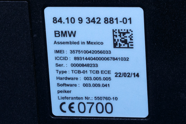 Styreenhet diverse til BMW 3-Serie 2012-2018 (F30/F31/F34) (F30/F31/F34) (BMW|9 342 881|)