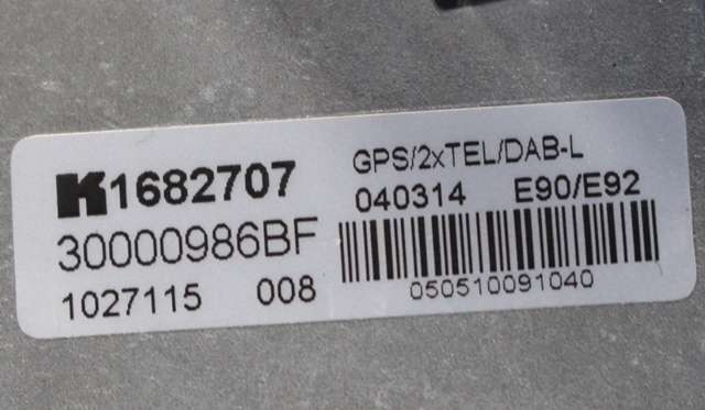 Antenne navigasjon til BMW 3-Serie 2012-2018 (F30/F31/F34) (F30/F31/F34) (BMW|6 959 146|)