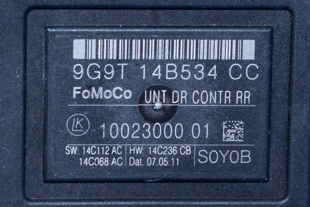 Styreenhet dør venstre bak til Ford S-Max 2010-2015 (Type I, Fase 2)  (LUK|10 0230 00 01|9G9T-14B534-CC|)