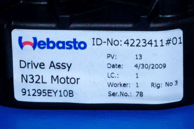 Takluke motor til Nissan Qashqai 2007-2010 (Type I, Fase 1) (WEBASTO|4223411|91295-EY10B|)