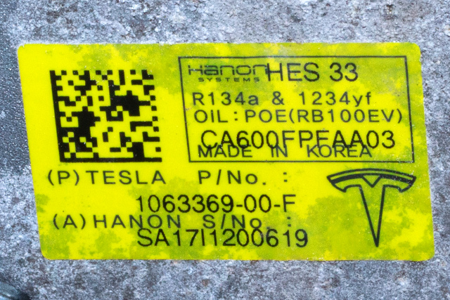 Aircondition kompressor elbil til Tesla Model S 2016-2021 (Fase 2) (TESLA|1063369-00-F|)