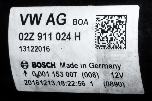 Starter diesel til VW Caddy 2015-2020 (Type III, Fase 3)  (BOSCH|0 001 153 007|02Z 911 024 H|)