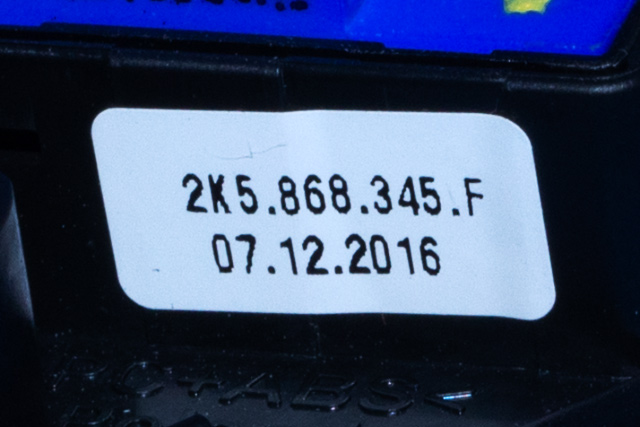 Bryter speil til VW Caddy 2015-2020 (Type III, Fase 3)  (VAG|2K5 868 345 F|)