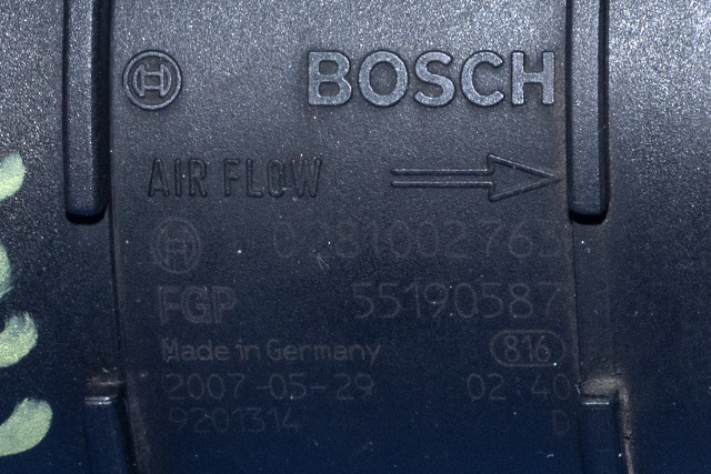Luftmengde/luftmassemåler til Iveco Daily 2006-2011 (Type IV)  (BOSCH|0 281 002 763|)