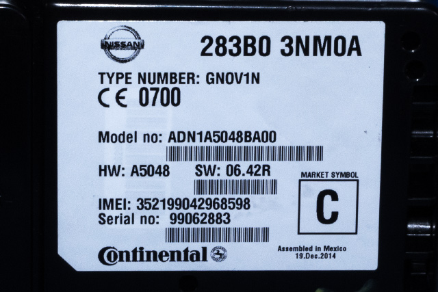 Styreenhet diverse til Nissan Leaf 2011-2017 (Type I)  (NISSAN|283B0-3NM0A|)