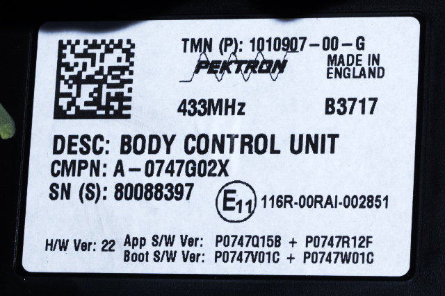 Styreenhet comfort (BCM) til Tesla Model S 2016-2021 (Fase 2)  (TESLA|1010907-00-G|)
