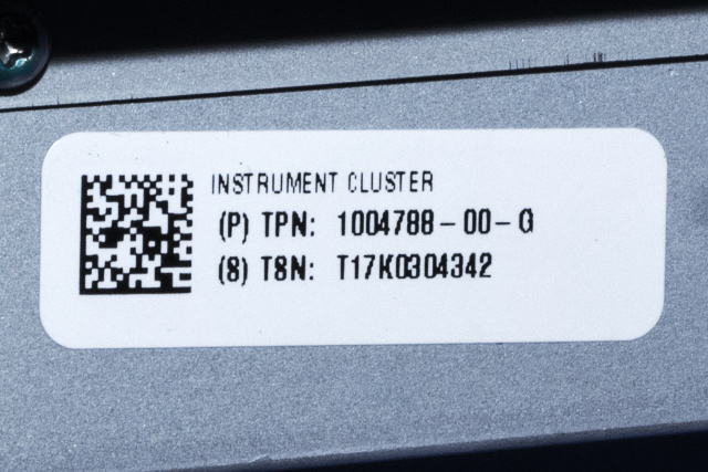 Instrumentpanel til Tesla Model S 2016-2021 (Fase 2)  (TESLA|1004788-00-G|)