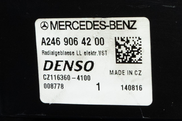 Varmeapparat motor til Mercedes B-Klasse 2011-2018 (W246) (W246) (MERCEDES|A 246 906 42 00|)
