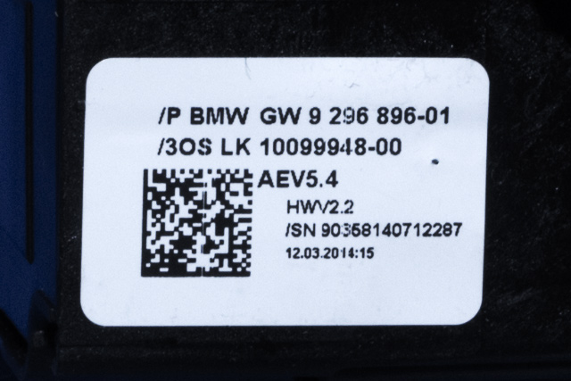 Girstang/girvelger automat til BMW 3-Serie 2012-2018 (F30/F31/F34) (F30/F31/F34) (BMW|9 296 896|)