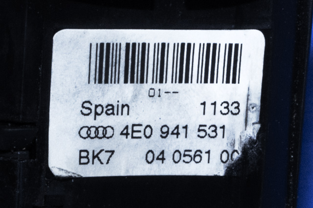 Bryter lys til Audi A8 2003-2010 (Type II)  (VAG|4E0 941 531|)