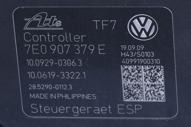 ABS sentral til VW Transporter / Caravelle 2009-2015 (Fase 2) (T5) (T5) (VAG|7E0 614 517 A|7E0 907 379 E|)