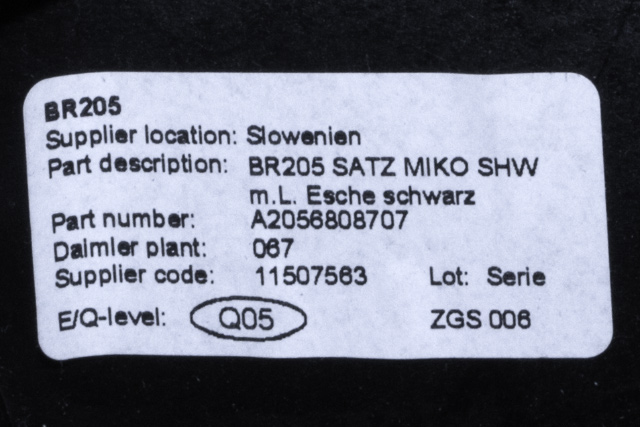 Dashbord friskluftdyse midtkonsoll til Mercedes C-Klasse, Coupe/Cab 2015-2018 (Fase 1) (C205) (C205) (MERCEDES|A 205 680 87 07|)