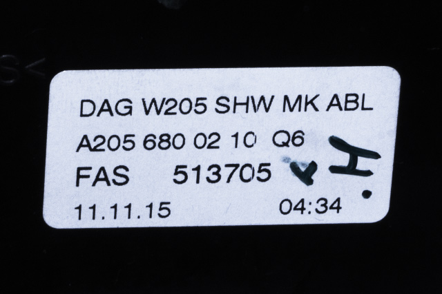 Dashbord myntrom til Mercedes C-Klasse, Coupe/Cab 2015-2018 (Fase 1) (C205) (C205) (MERCEDES|A 205 680 02 10|)