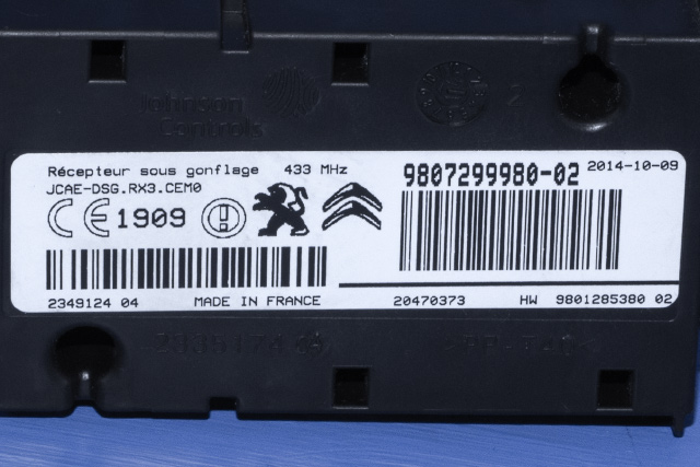 Sensor dekktrykk til Peugeot 508 2014-2018 (Type I, Fase 2)  (PEUGEOT|98 072999 80-02|)