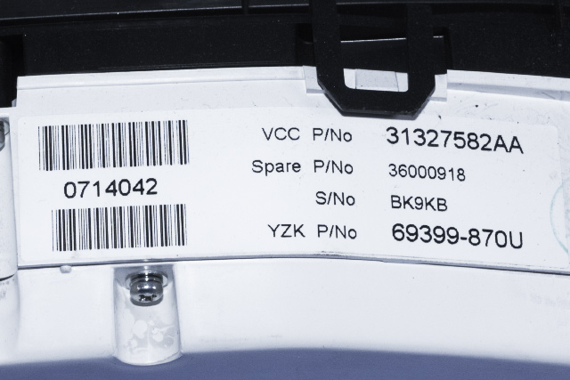 Instrumentpanel til Volvo V70 2007-2013 (Type III, Fase 1) (YAZAKI|69399-870U|31327582|)