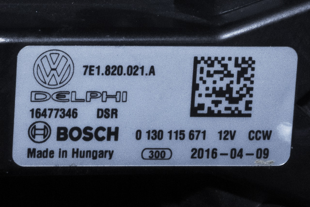 Varmeapparat motor til VW Transporter / Caravelle 2015-2019 (T6) (T6) (BOSCH|0 130 115 671|7E1 820 021 A|)