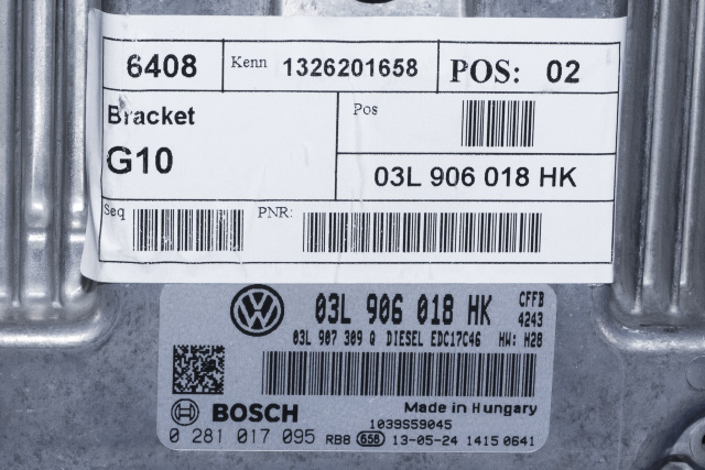 Styreenhet motor til VW Sharan 2010-->> (Type II) (BOSCH|0 281 017 095|03L 906 018 HK|)