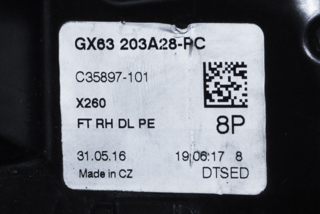 Låsekasse høyre foran til Jaguar XF 2015-->> (X260) (X260) (JAGUAR|GX63-203A28-PC|)