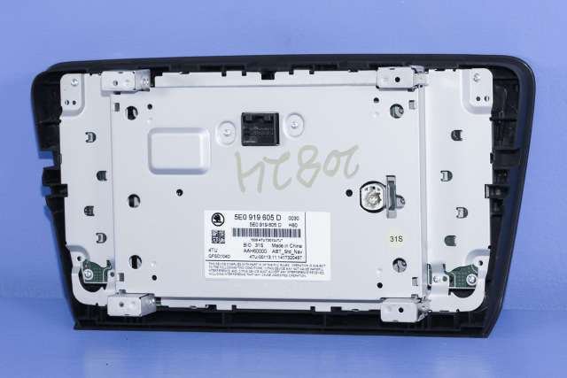 Bilstereo navigasjon betjeningspanel til Škoda Octavia 2013-2016 (Type III, Fase 1)  (VAG|5E0 919 605 D|)