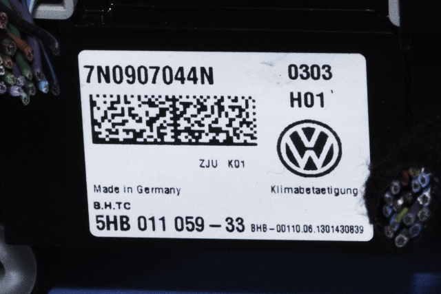 Varmeapparat betjening til VW Sharan 2010-->> (Type II)  (HELLA|5HB 011 059-33|7N0 907 044 N|)