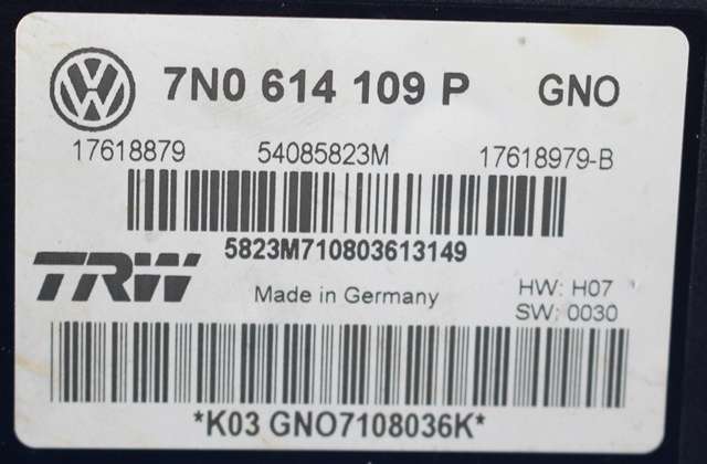 ABS sentral til VW Sharan 2010-->> (Type II) (VAG|7N0 614 109 P|)