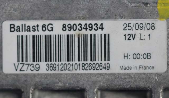 Styreenhet xenon/ballast til Citroën C5 2008-2017 (Type II)  (VALEO|89034934|)
