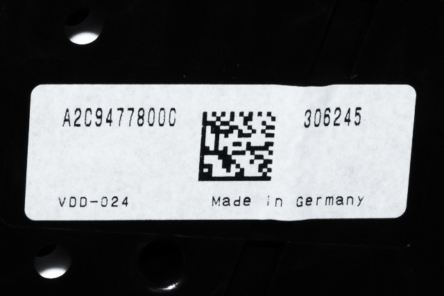 Instrumentpanel til VW e-Golf 2014-2017 (Fase 1)  (VDO|A2C94778000|5GE 920 755 A|)