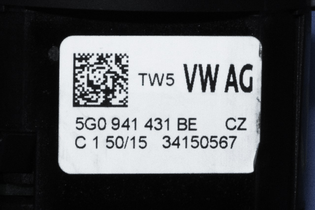 Bryter lys til VW e-Golf 2014-2017 (Fase 1)  (VAG|5G0 941 431 BE|)