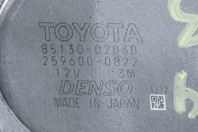 Viskermotor bakrute til Toyota Auris 2010-2012 (Type I, Fase 2) (DENSO|259600-0822|85130-02030|)