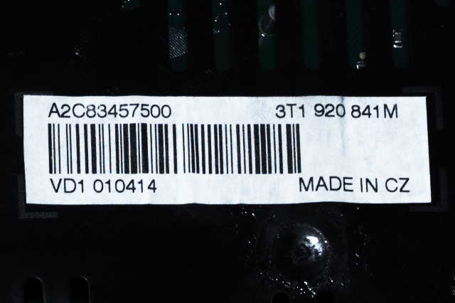 Instrumentpanel til Škoda Superb 2008-2015 (Type II)  (VAG|3T1 920 841 M|)