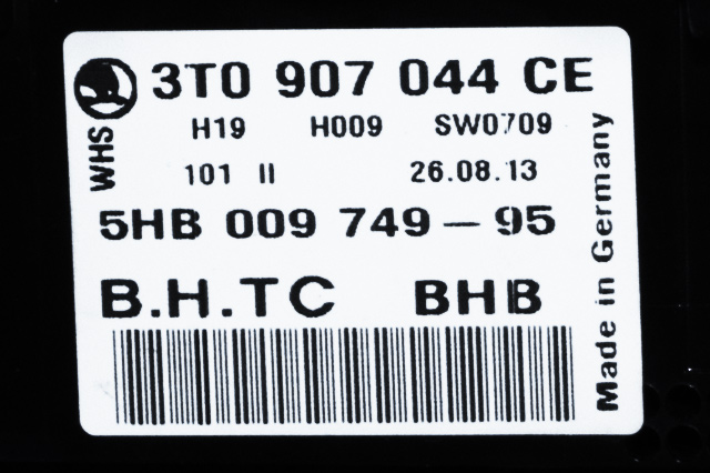 Varmeapparat betjening til Škoda Superb 2008-2015 (Type II)  (HELLA|5HB 009 749-95|3T0 907 044 CE|)