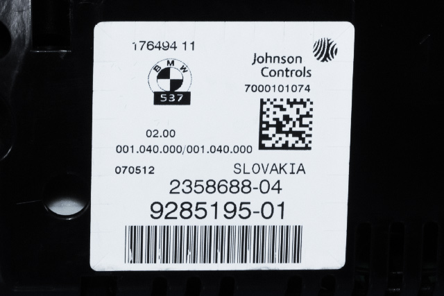 Instrumentpanel til BMW X3 2010-2017 (F25) (F25) (JOHNSON|2358688-04|9 285 195|)