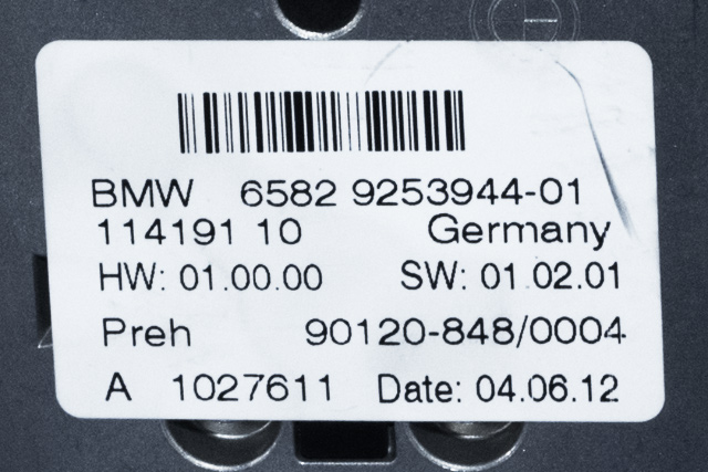 Bilstereo navigasjon betjeningspanel til BMW X3 2010-2017 (F25) (F25) (BMW|65.82-9 253 944|)