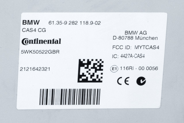 Styreenhet diverse til BMW X3 2010-2017 (F25) (F25) (CONTINENTL|5WK5 0522|61.35-9 282 118|)